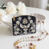 Catholight The Holy Spirit and Lily Leather Rosary Pouch