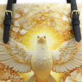 Catholight Wings of Serenity Leather Tote Bag