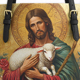 Catholight Lamb of Grace Leather Tote Bag