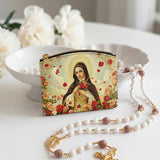 Catholight Little Flower Elegance Leather Rosary Pouch