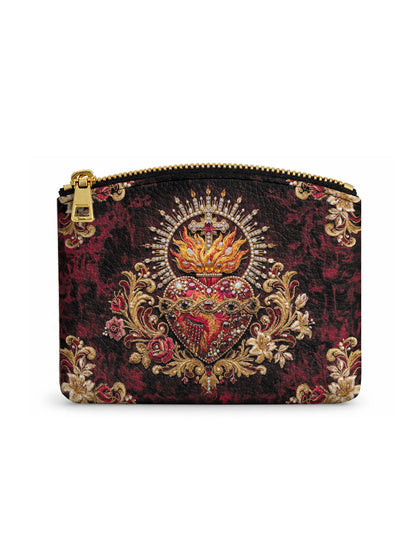 Catholight Sacred Flame Leather Rosary Pouch