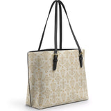 Catholight The Ave Maria Pattern Leather Tote Bag