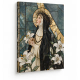 Catholight St. Catherine of Siena in Sacred Devotion Canvas Wall Art