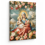 Catholight Halo Of Roses Canvas Wall Art