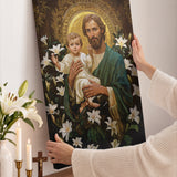 Catholight Guardian of Faith and Purity Canvas Wall Art