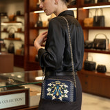 Catholight Crown Of Grace Leather Crossbody Bag