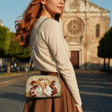 Catholight Lady of Fatima Elegance Leather Crossbody Bag