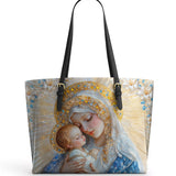 Catholight Divine Grace and Serenity Leather Tote Bag