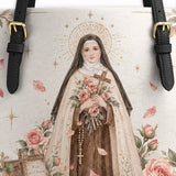 Catholight St. Thérèse of Lisieux Little Way Leather Tote Bag Sample