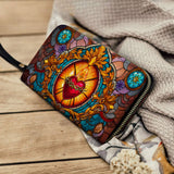 Catholight Eternal Flame Of Love Leather Wallet Purse