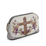 Catholight Faith & Florals Leather Crossbody Bag