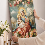 Catholight Halo Of Roses Canvas Wall Art