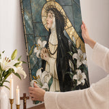 Catholight St. Catherine of Siena in Sacred Devotion Canvas Wall Art
