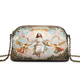 Catholight In God We Trust Leather Crossbody Bag