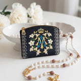 Catholight Crown Of Grace Leather Rosary Pouch