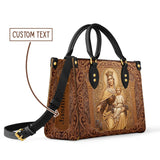 Catholight Lady Of Mount Carmel Personalized Leather Bag