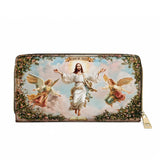 Catholight Portefeuille en Cuir In God We Trust