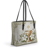 Catholight The Holy Eucharist Leather Tote Bag