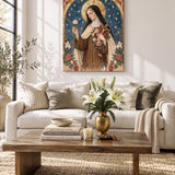 Catholight St. Thérèse of Lisieux Shower of Roses Canvas Wall Art