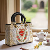 Catholight Immaculate Heart of Mary Elegance Lady Leather Bag