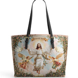 Catholight In God We Trust Leather Tote Bag