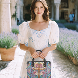 Catholight Floral Cross Radiance Leather Bag