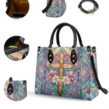 Catholight Floral Cross Radiance Leather Bag