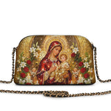 Catholight Mary, Mother of Hope Leather Crossbody Bag