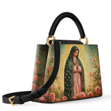 Catholight Roses of Guadalupe Leather Satchel Bag