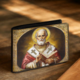 Catholight Saint Nicholas The Patron of Generosity Men's Wallet