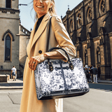 Catholight Le Croisement au Milieu de la Foi Fleurissante Sac en Cuir