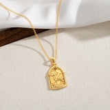 Catholight Agnus Dei Lamb of God Necklace in 18K Gold Vermeil