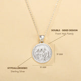 Catholight Holy Family Necklace in Sterling Silver