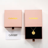 Catholight Holy Family Necklace in Gold Vermeil