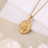 Catholight Double-Sided Miraculous Medal & Marian Monogram Necklace in 18K Gold Vermeil