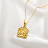 Catholight Holy Family and Lamb of God Medal Necklace in 18K Gold Vermeil
