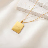 Catholight Our Lady of Mount Carmel Scapular Medal Necklace in 18K Gold Vermeil