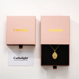 Catholight Double-Sided Miraculous Medal & Marian Monogram Necklace in 18K Gold Vermeil