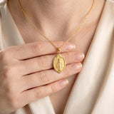 Catholight Double-Sided Miraculous Medal & Marian Monogram Necklace in 18K Gold Vermeil