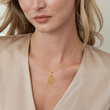 Catholight Queen of Heaven Marian Lily Necklace in 18K Gold Vermeil