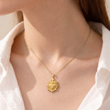 Catholight Sacred Heart of Jesus Crown of Thorns Necklace in 18K Gold Vermeil