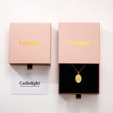 Catholight Miraculous Mary Necklace in Gold Vermeil