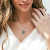 Catholight ST. Michael The Archangel  Necklace in Oxidized Sterling Silver