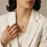 Catholight ST. Michael The Archangel  Necklace in Oxidized Sterling Silver