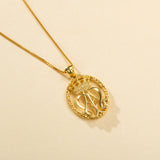 Catholight Openwork French Auspice Maria Necklace in 14K Gold Vermeil/ Sterling Silver