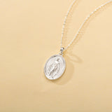 Catholight Miraculous Mary Necklace in Sterling Silver