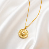 Catholight Sacred Heart and Cross Necklace in Gold Vermeil