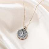 Catholight St. Benedict Necklace in Oxidized Sterling Silver