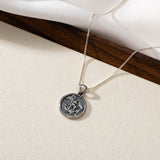 Catholight ST. Michael The Archangel  Necklace in Oxidized Sterling Silver