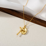 Catholight Miraculous Medal and Crucifix Necklace in Gold Vermeil